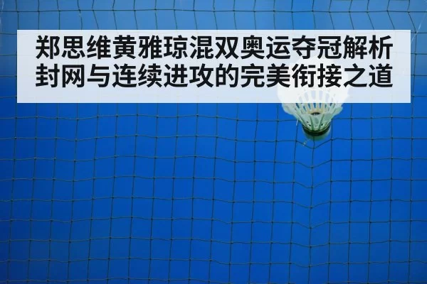 郑思维黄雅琼混双奥运夺冠解析封网与连续进攻的完美衔接之道